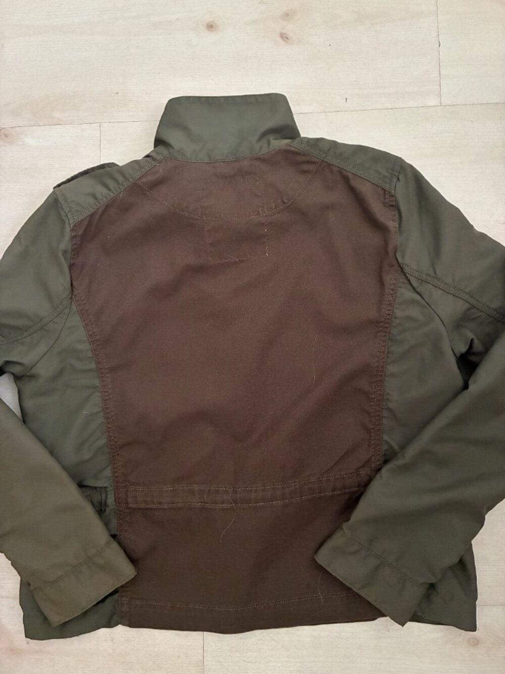 Lucky Brand Women's Mixed Media Military Utility Jacket Olive Green Size XL - Picture 2 of 5